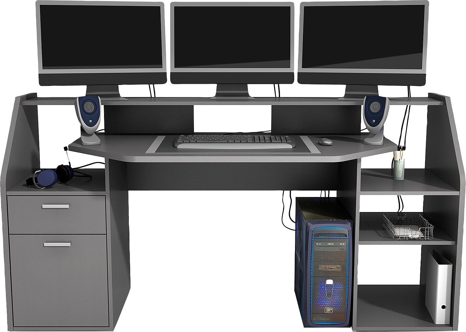 Gamingtisch Zocker 1 in Anthrazit