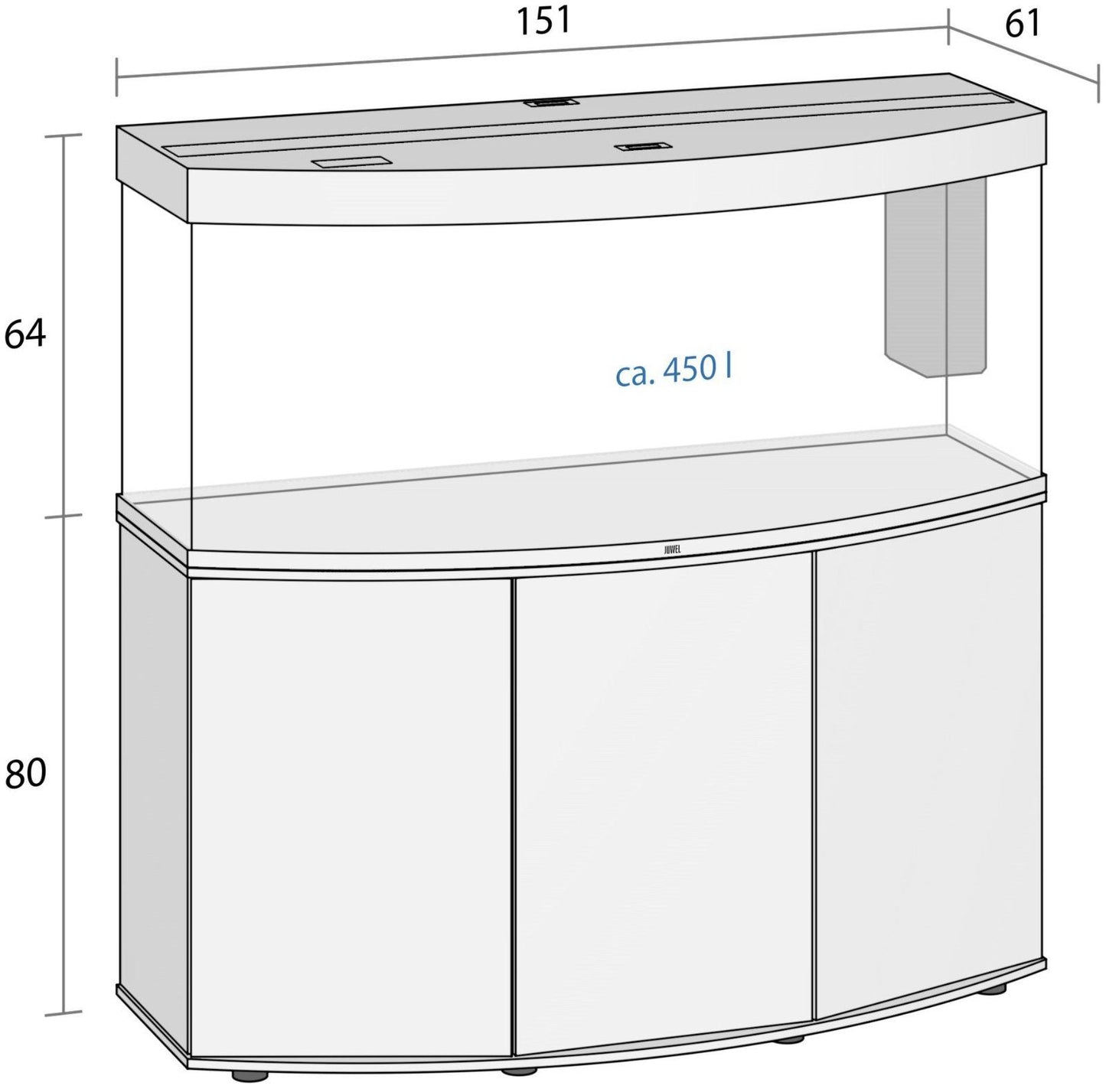 JUWEL AQUARIEN Aquarien-Set »Vision 450 LED« Inkl Unterschrank