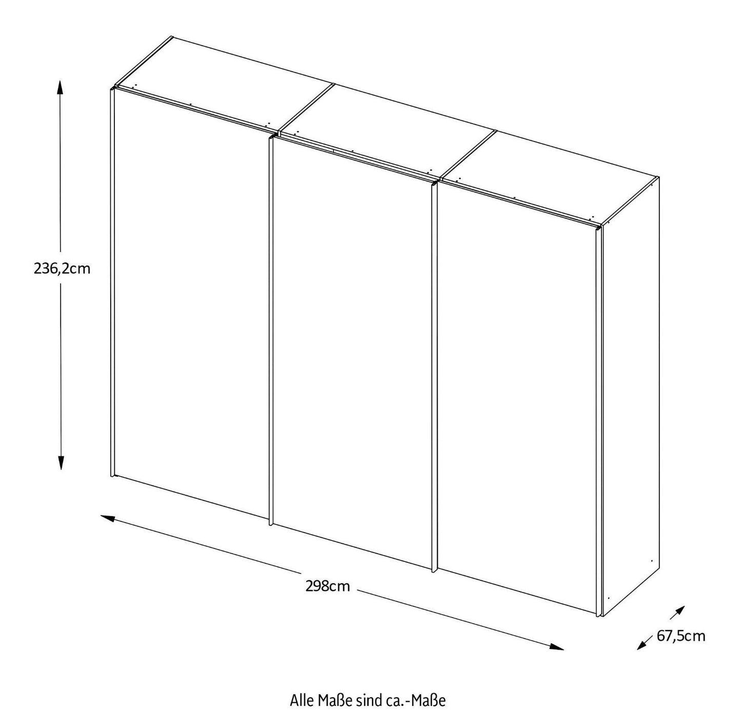 STAUD Schwebetürenschrank Sinfonie Plus Mit Spiegeltür Sandfarbe