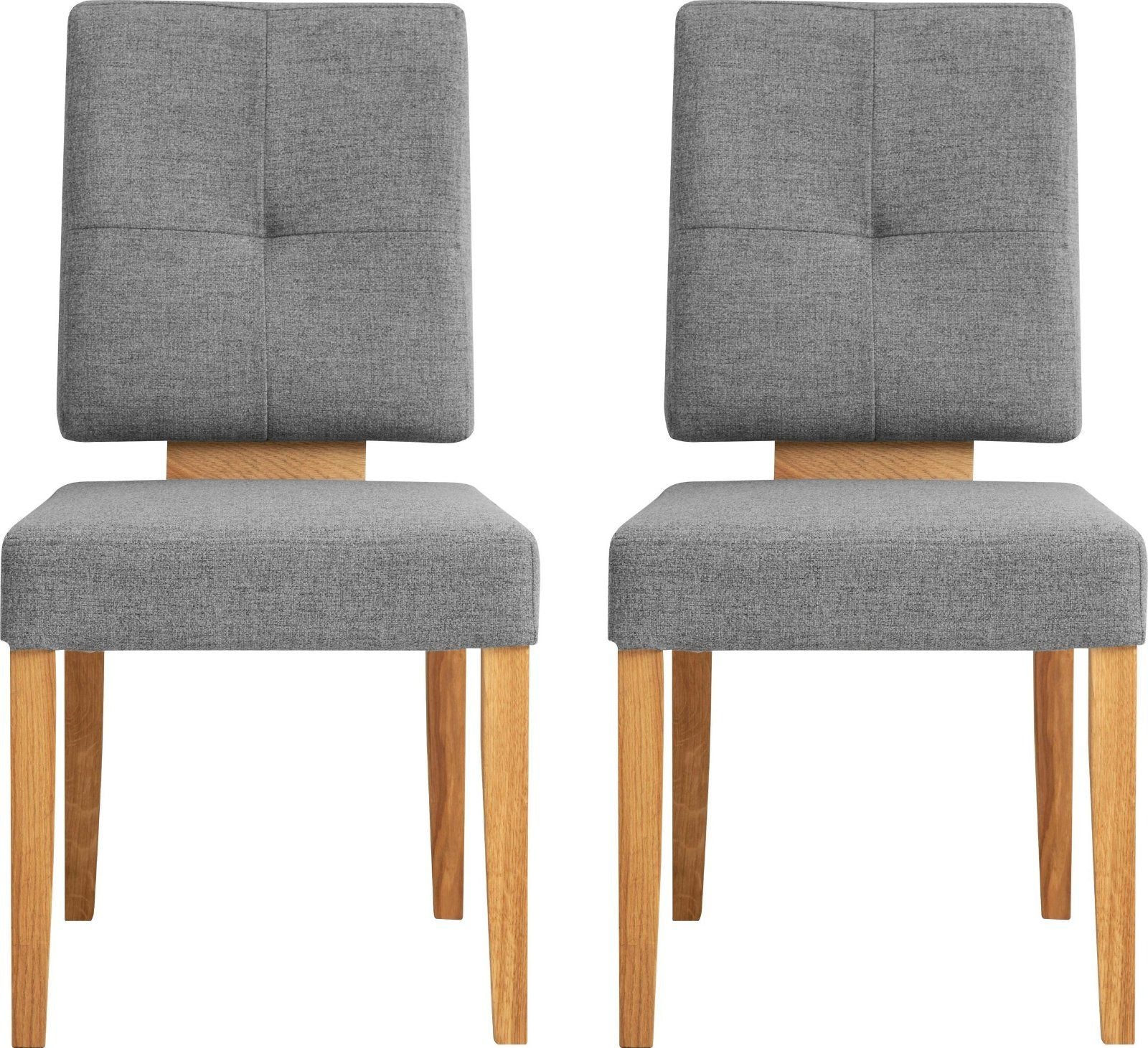 Home affaire Stuhl Ponza Set, 4 St Eiche geoelt/hellgrau