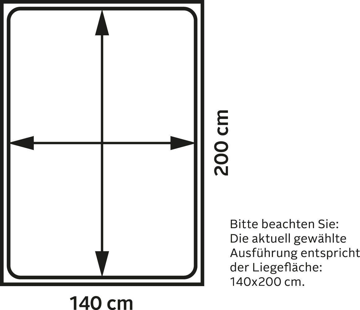 Home affaire Bett »Arabeske« 140x200cm cremefarben