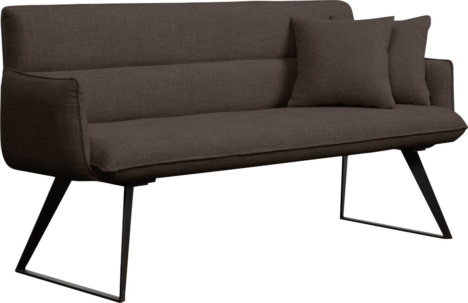 Home affaire Bank Preston, Mit Armlehnen, Strukturstoff braun