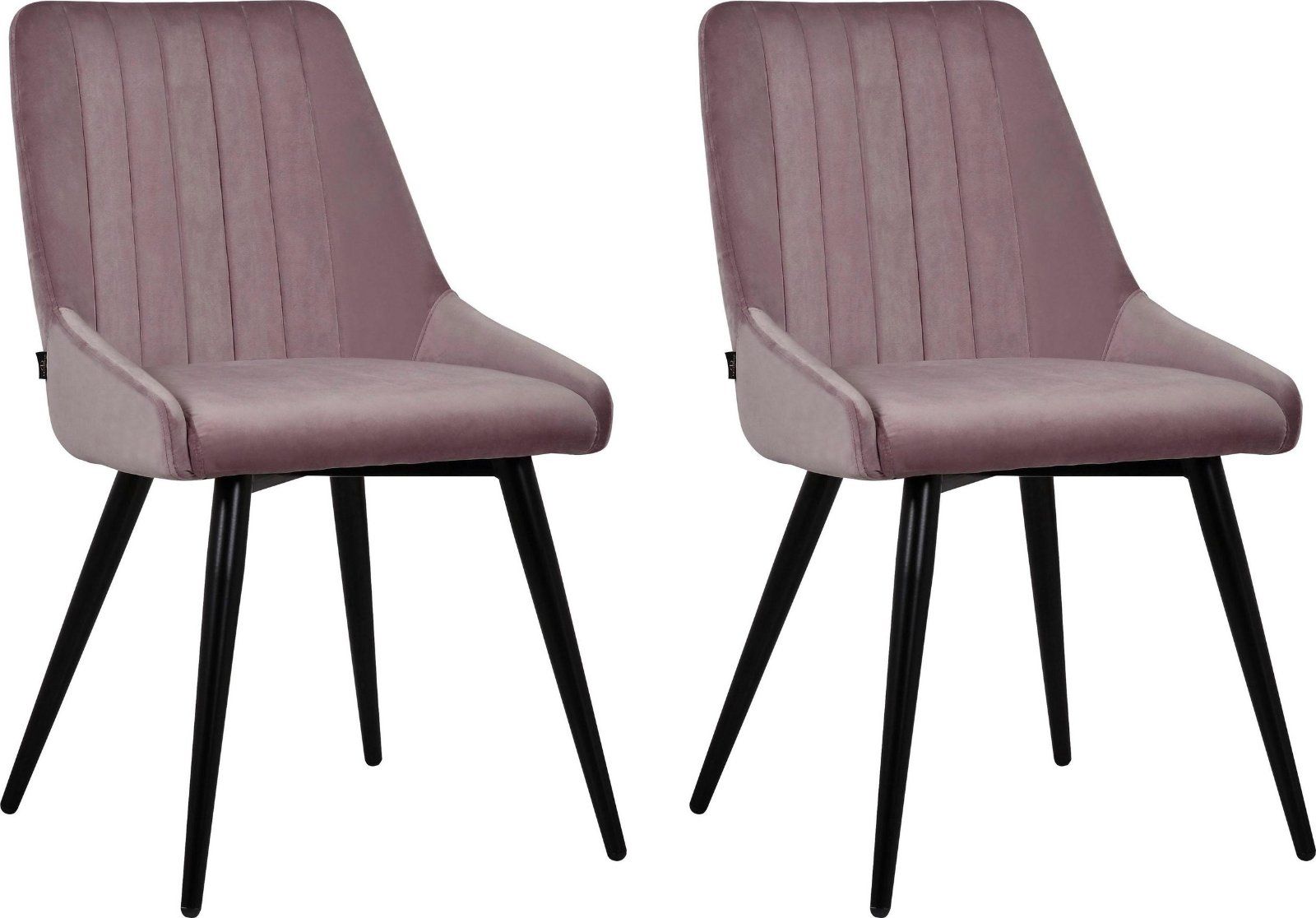 Esszimmerstuhl »Bondy« 2er-Set rosa