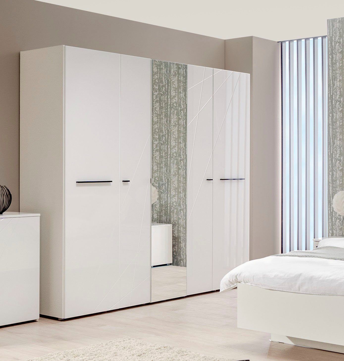 Schlafzimmer-Set »Ksanti«, (4-St) in Hochglanzoptik