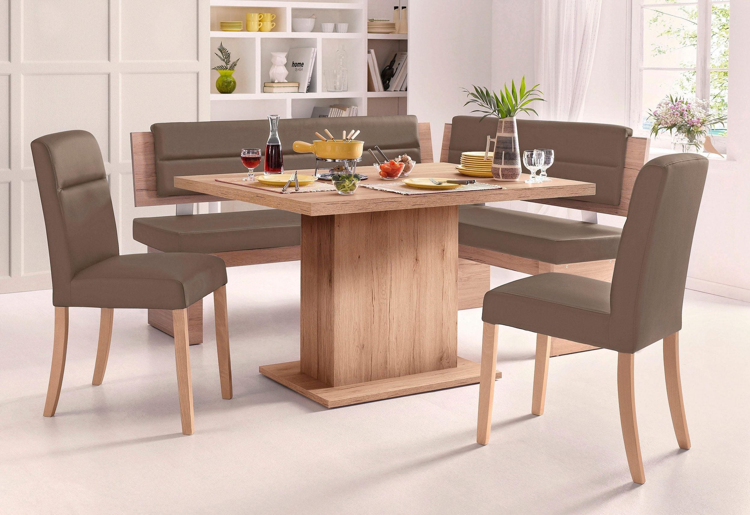 Home affaire Eckbankgruppe Cara, (Set, 4-tlg) cappuccino