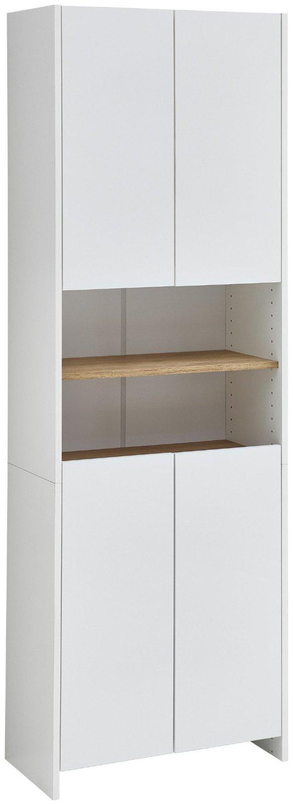 SAPHIR Hochschrank Quickset 100, Badschrank Weiß Glanz
