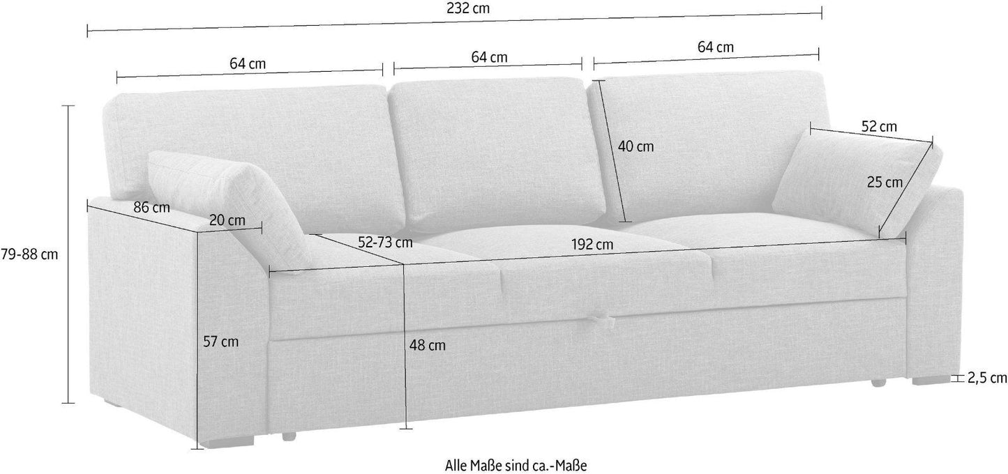 Premium collection by Home affaire Schlafsofa »Garda« in blau