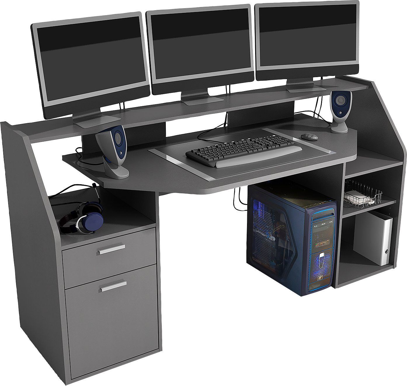 Gamingtisch Zocker 1 in Anthrazit