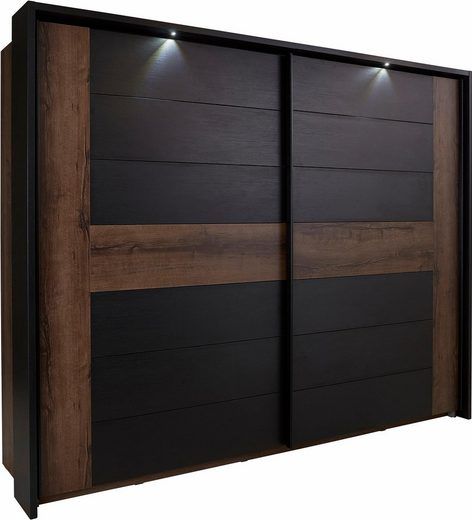 Schwebetürenschrank »Bellevue« 270cm schlammeichefarben/schwarz