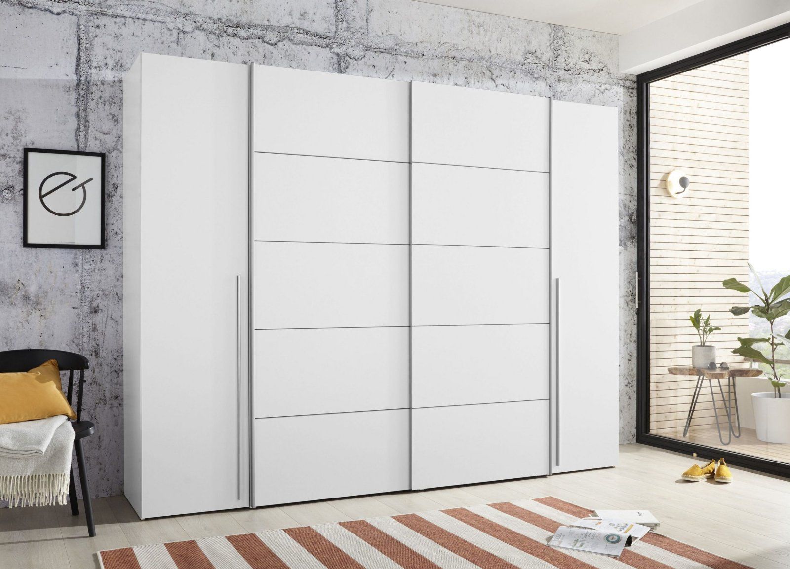 Dreh-/Schwebetürenschrank »Narago« 270cm Weiß