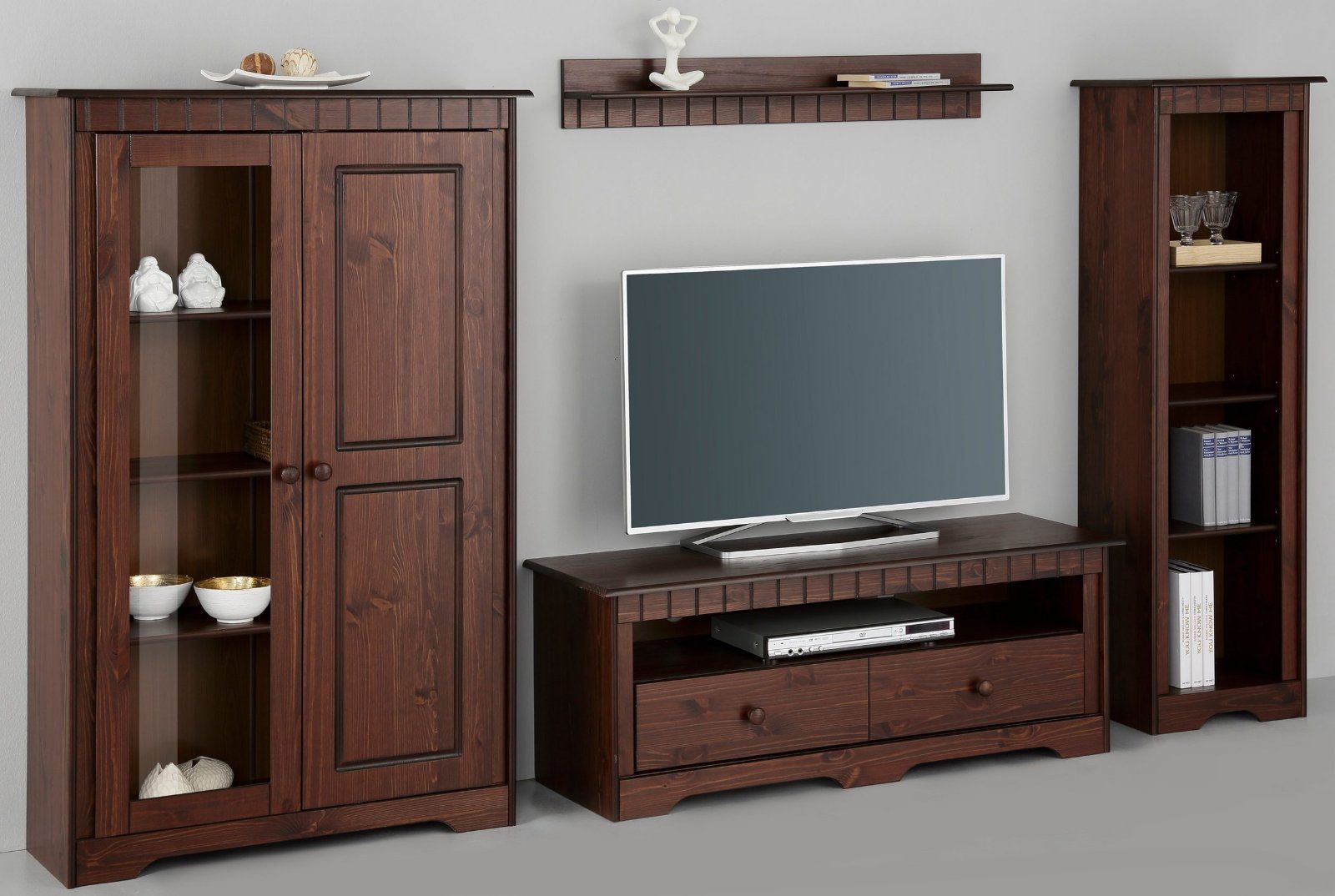 Home affaire Wohnwand Set Poehl, 4-tlg im Landhausstil