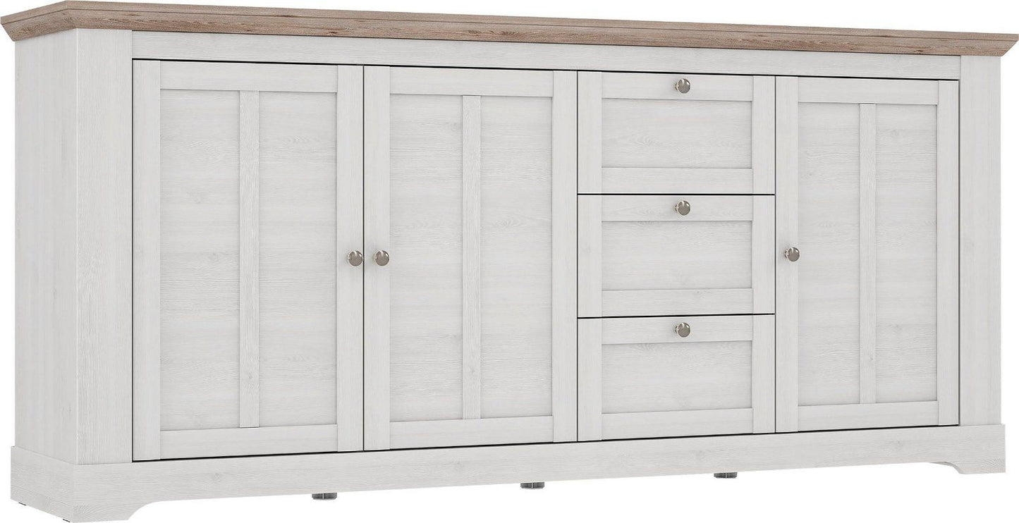 Sideboard »Iloppa« im Landhausstil Schnee Eiche / Nelson Eiche