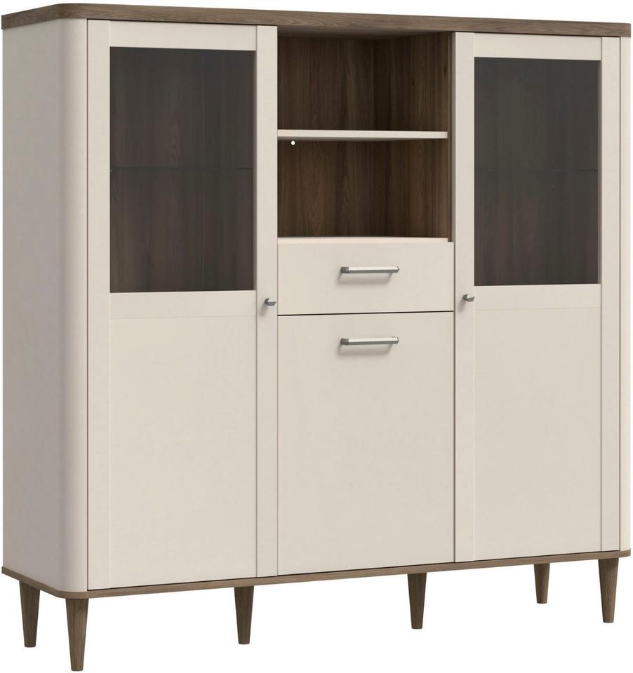 Vitrine »Lacetti« in Valencia Eiche / Sand