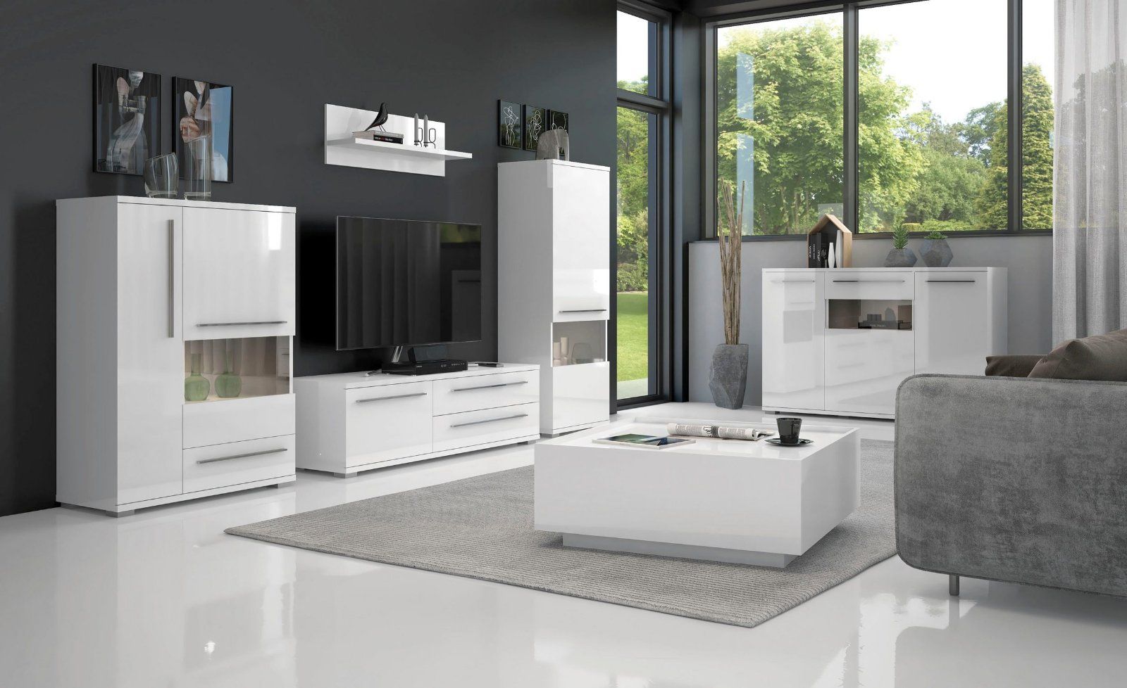 Places of Style Couchtisch »Piano« Weiß Hochglanz