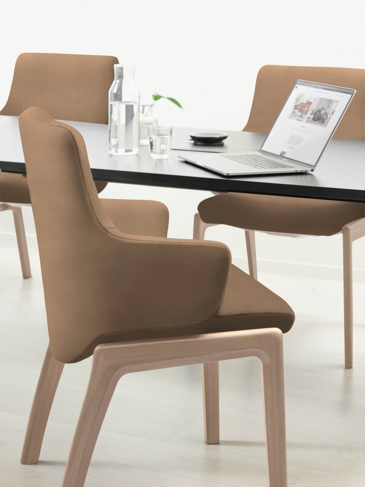 Stressless® Polsterstuhl Laurel, 3er Set, Low Back mit Armlehne, Microfaser, sandfarben