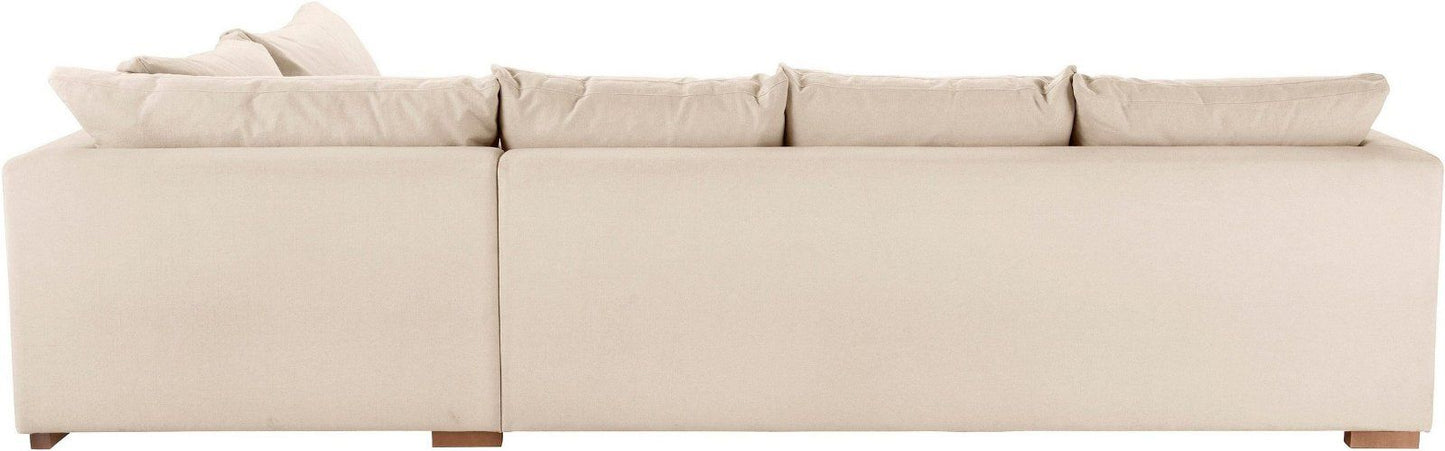 Home&Living Ecksofa »Arles« in Struktur beige mit Hocker