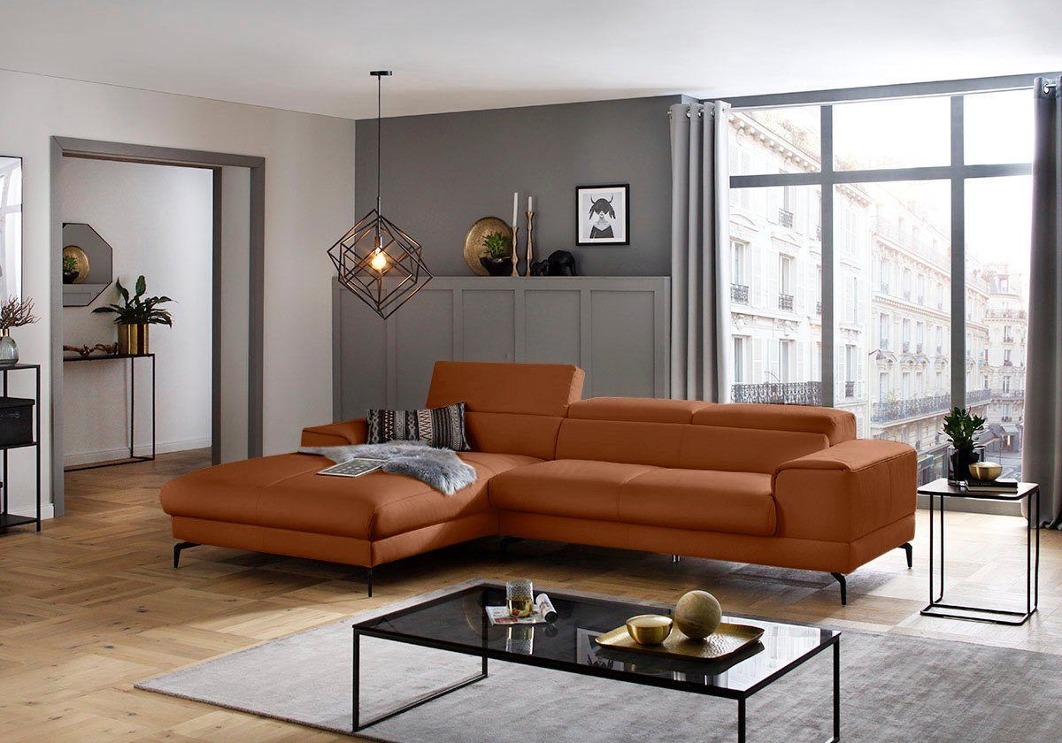 W.SCHILLIG Ecksofa piedroo mit Hocker