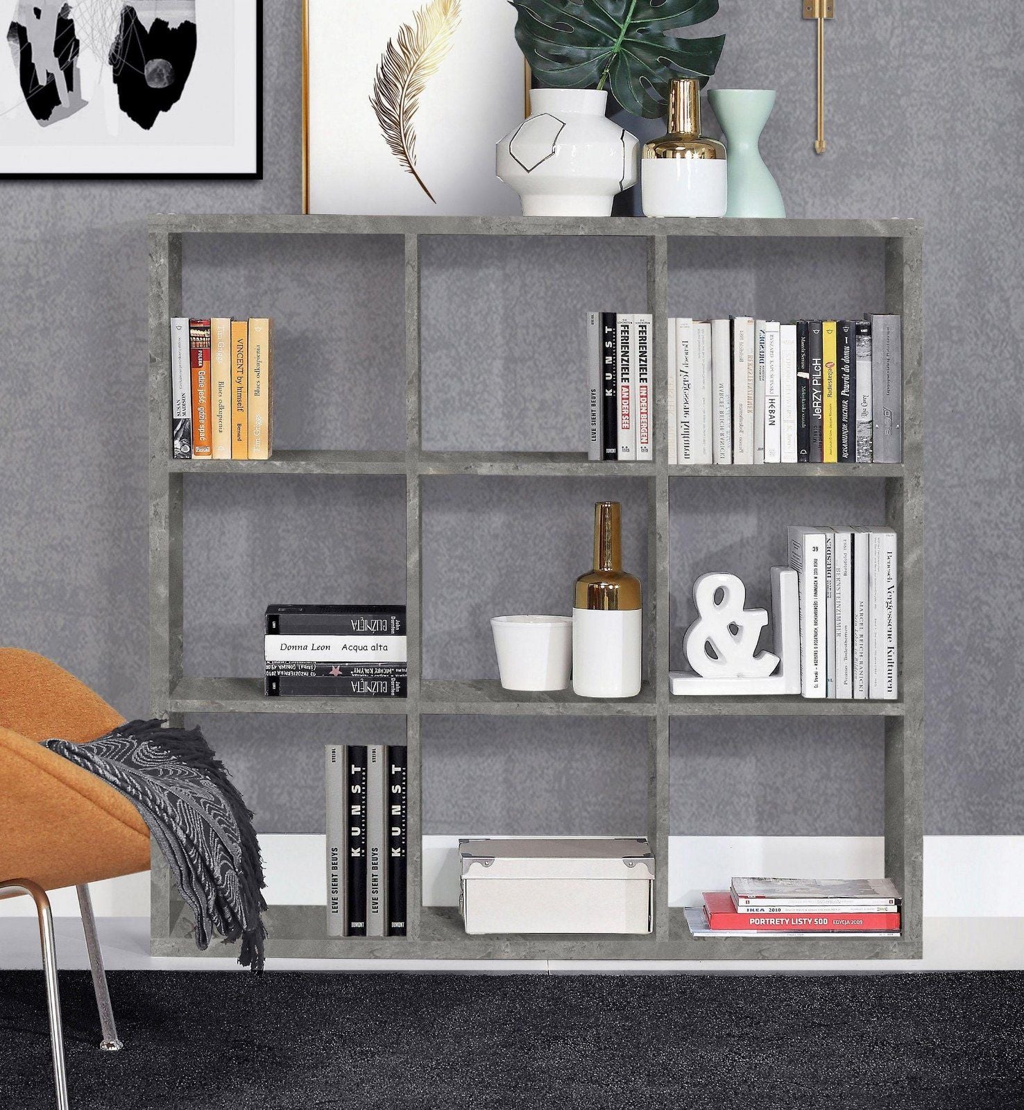 Standregal Mauro Farbe: Betonoptik Lichtgrau