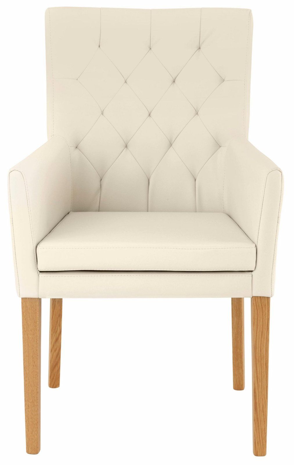 Home affaire 4-Fußstuhl »Colorado« Kunstleder beige / eichefarben