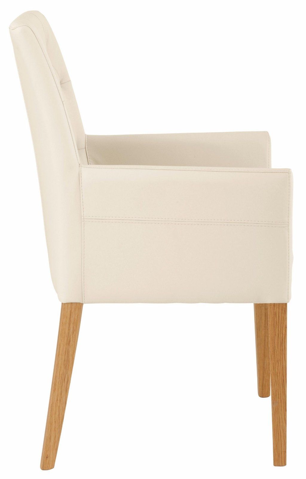 Home affaire 4-Fußstuhl »Colorado« Kunstleder beige / eichefarben