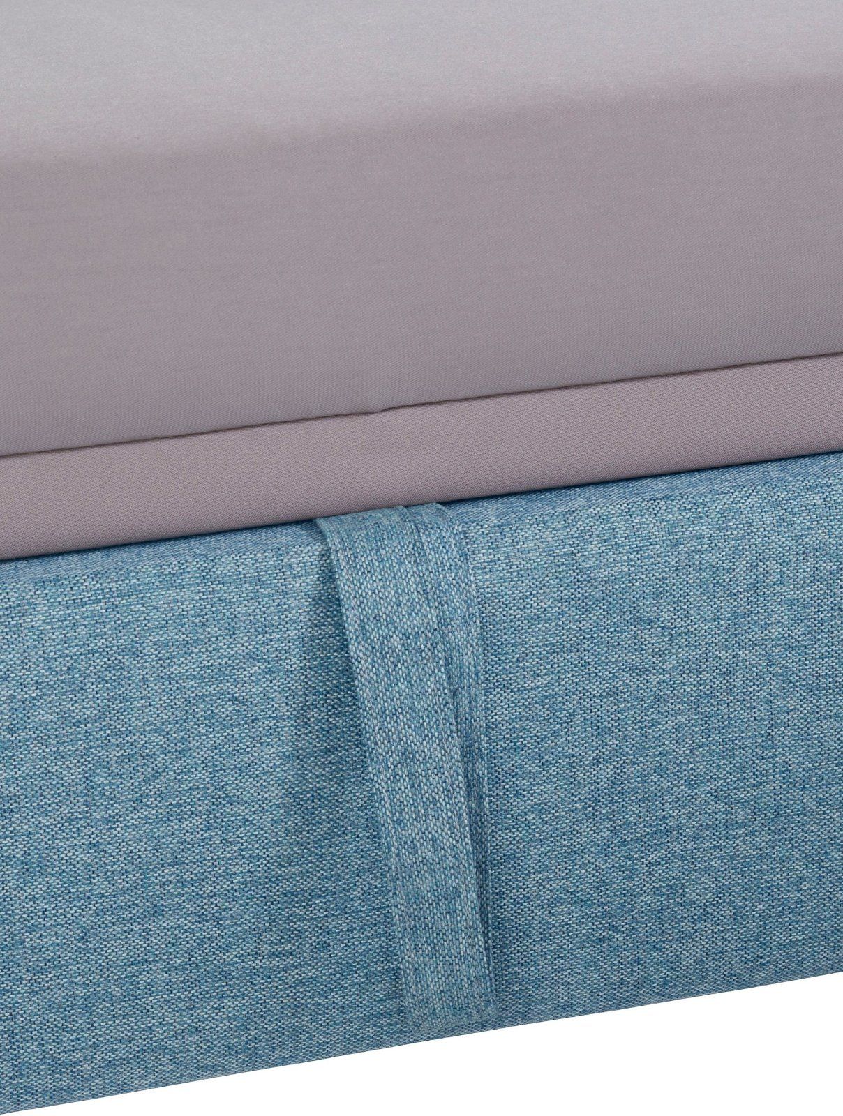 Ecksofa »Manlius«, mit Schlaffunktion, Struktur blau-grün