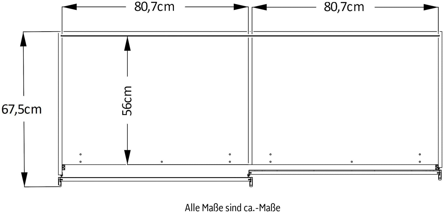 STAUD Schwebetürenschrank Sinfonie Plus Mit Spiegeltüre Sandfarbe