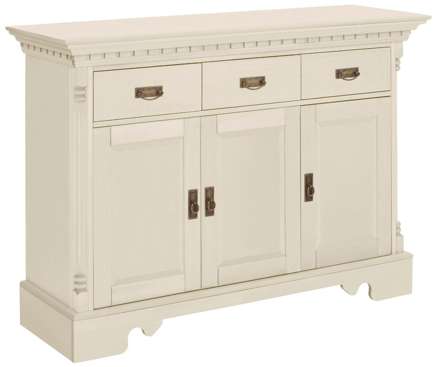 Home affaire Sideboard »Milan« Massivholz cremefarbend
