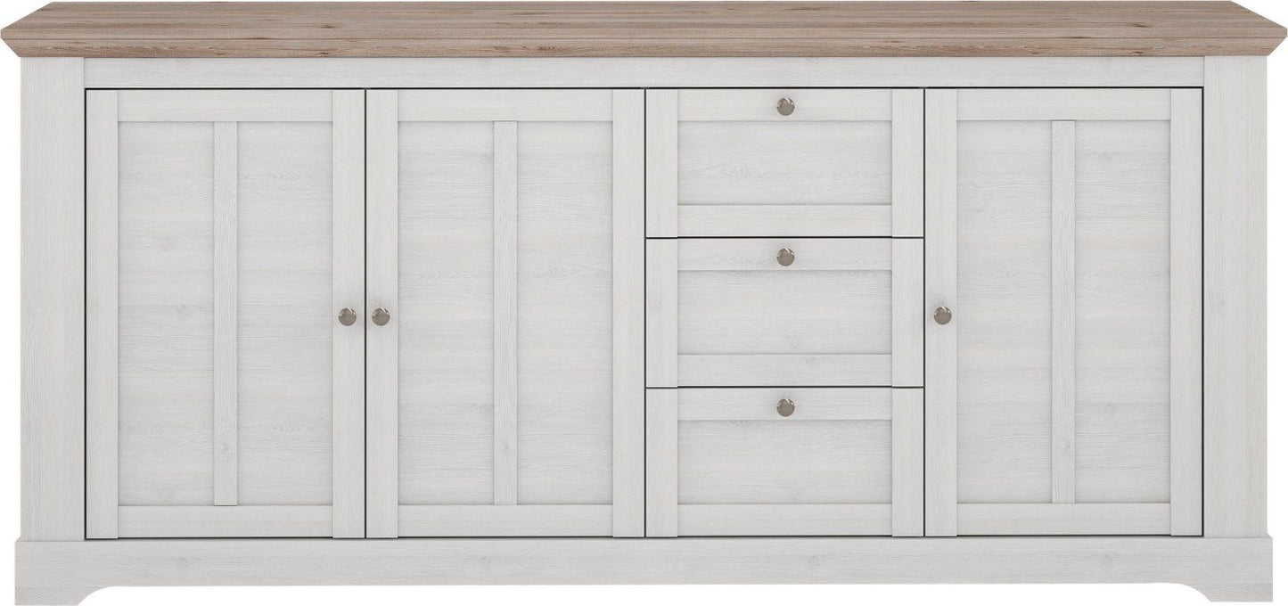 Sideboard »Iloppa« im Landhausstil Schnee Eiche / Nelson Eiche