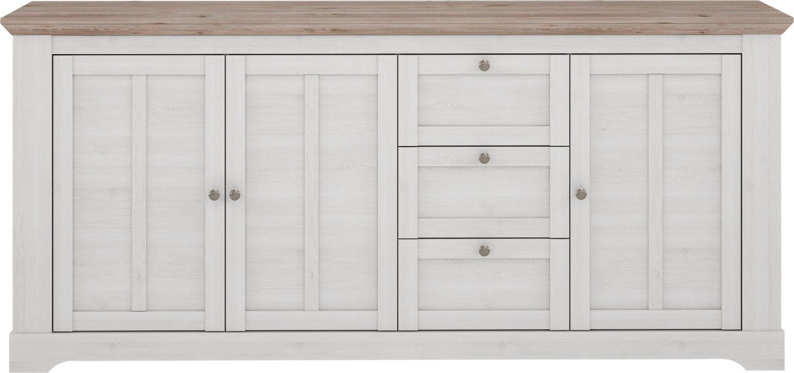 Sideboard »Iloppa« im Landhausstil Schnee Eiche / Nelson Eiche