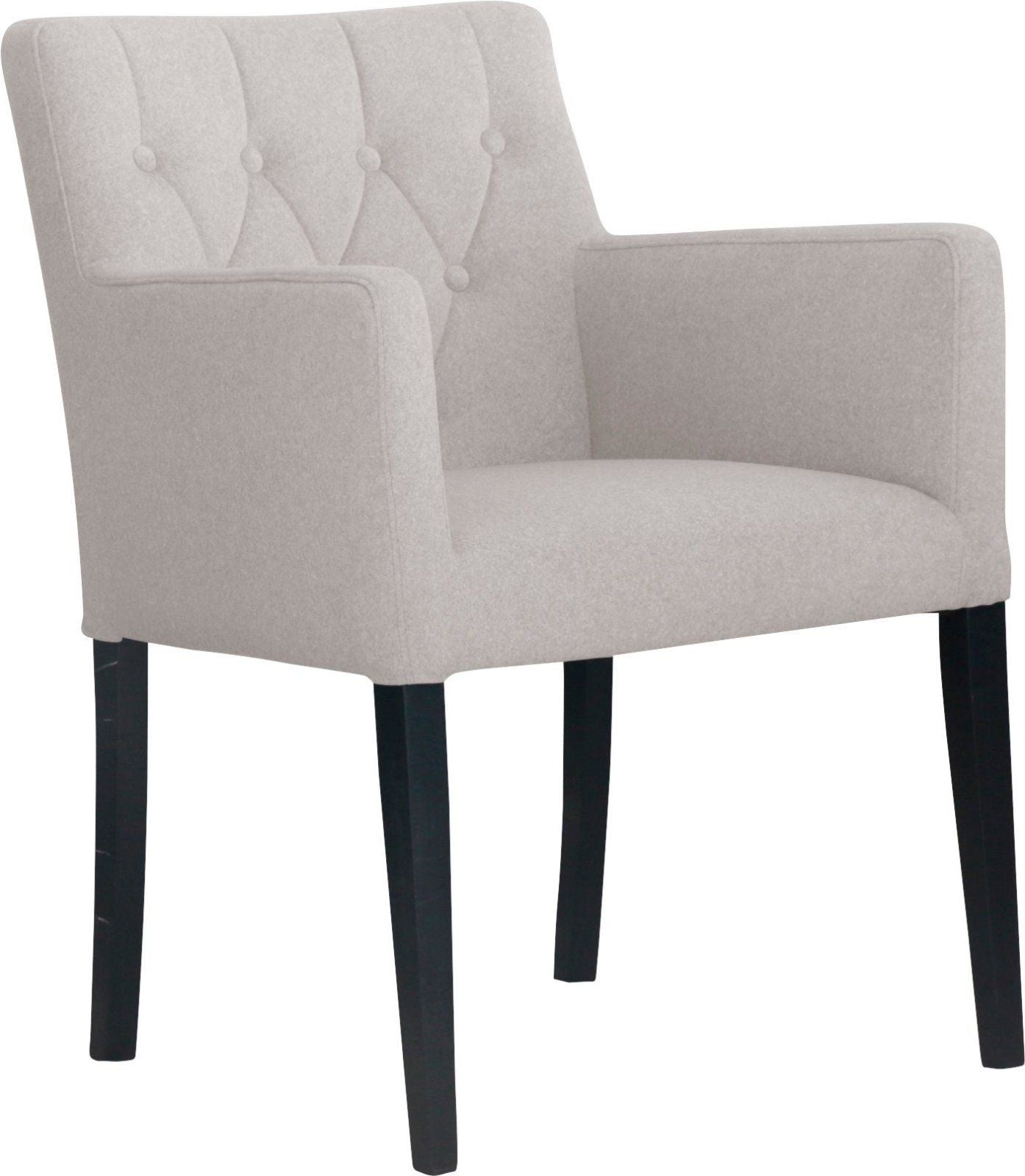 Home affaire Armlehnstuhl Celine, Massivholz, beige/schwarz