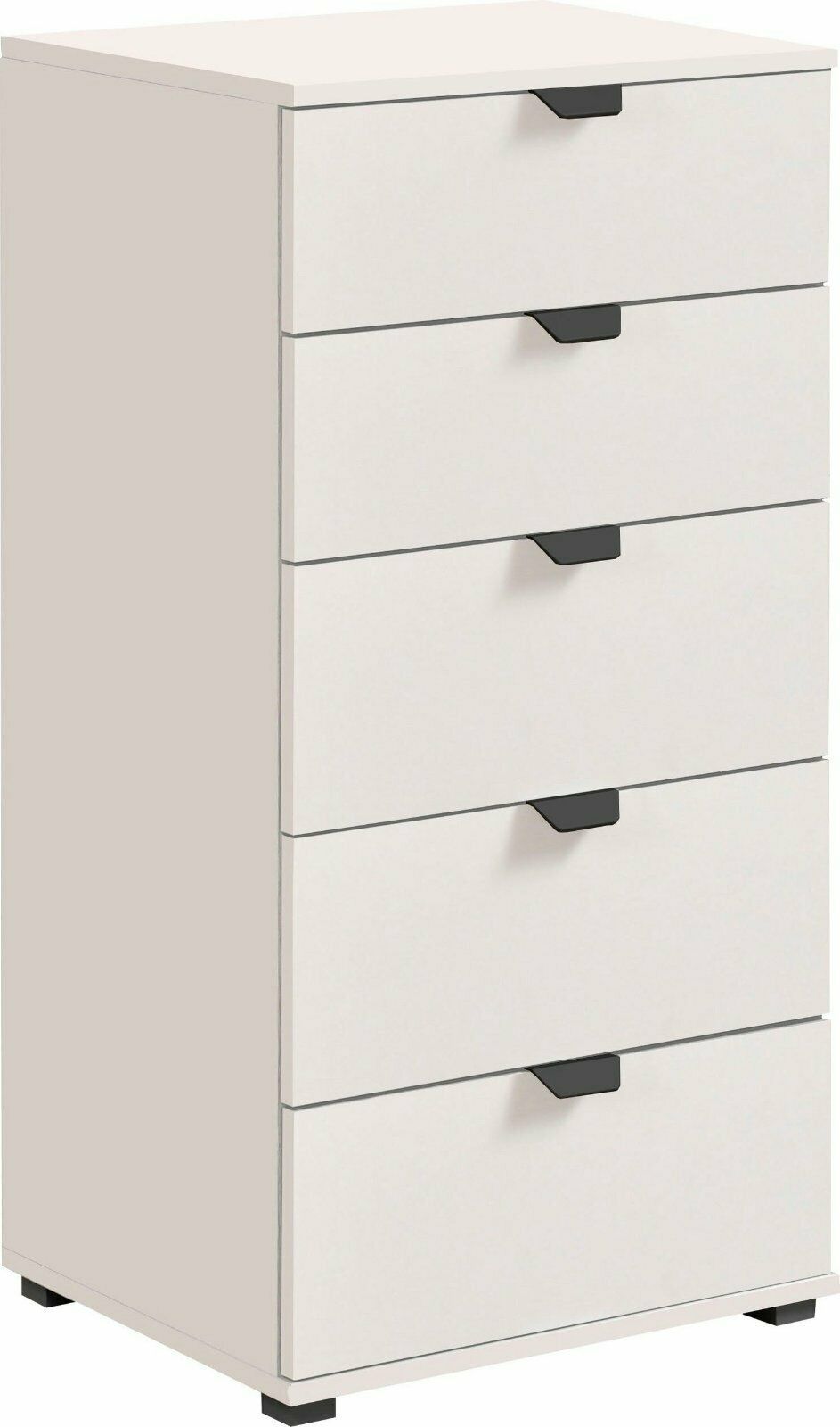 Hochkommode »Duero«, mit 5 Schubkästen, Breite ca. 45 cm Weiß