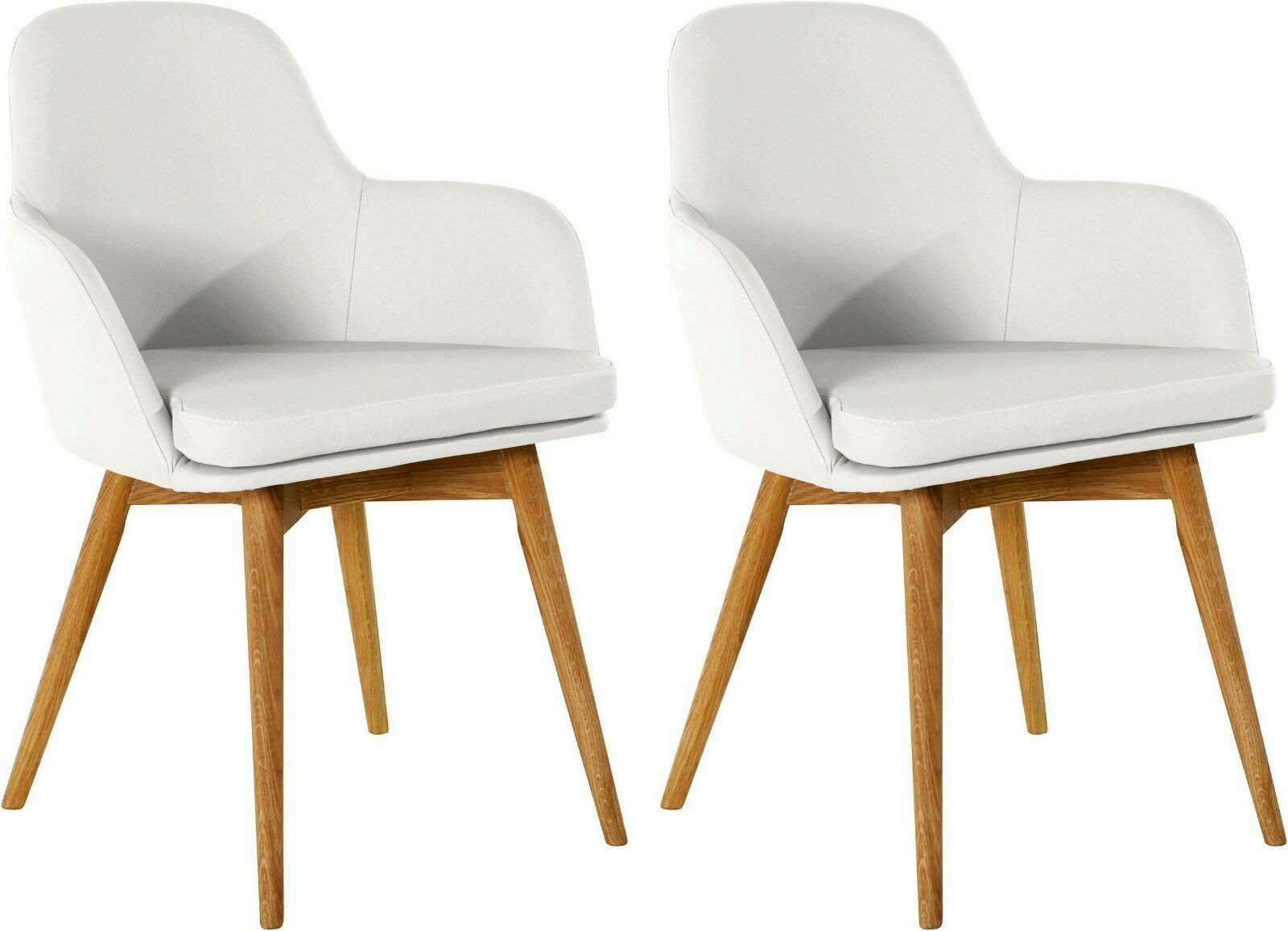 Armlehnstuhl »Livry« Set, 2 Stück NaturLEDER bianco