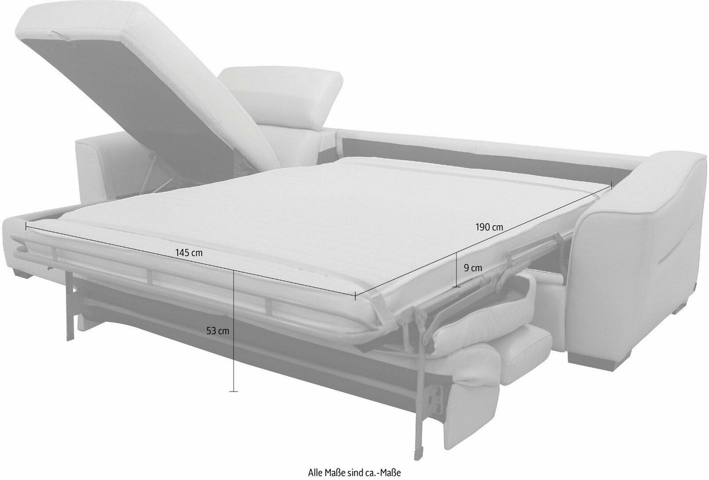 Home affaire Schlafsofa »Luzern« inkl.Bettfunktion und Bettkasten