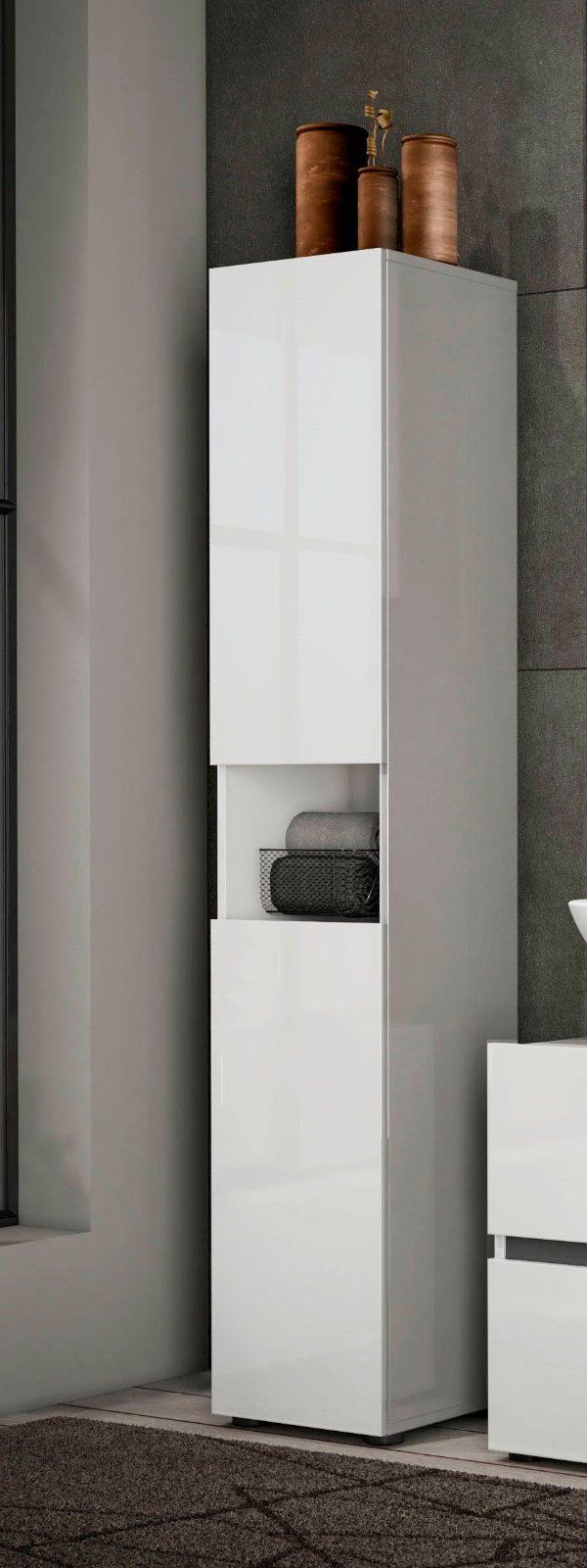 Hochschrank »Mister« komplett hochglanz lackiert