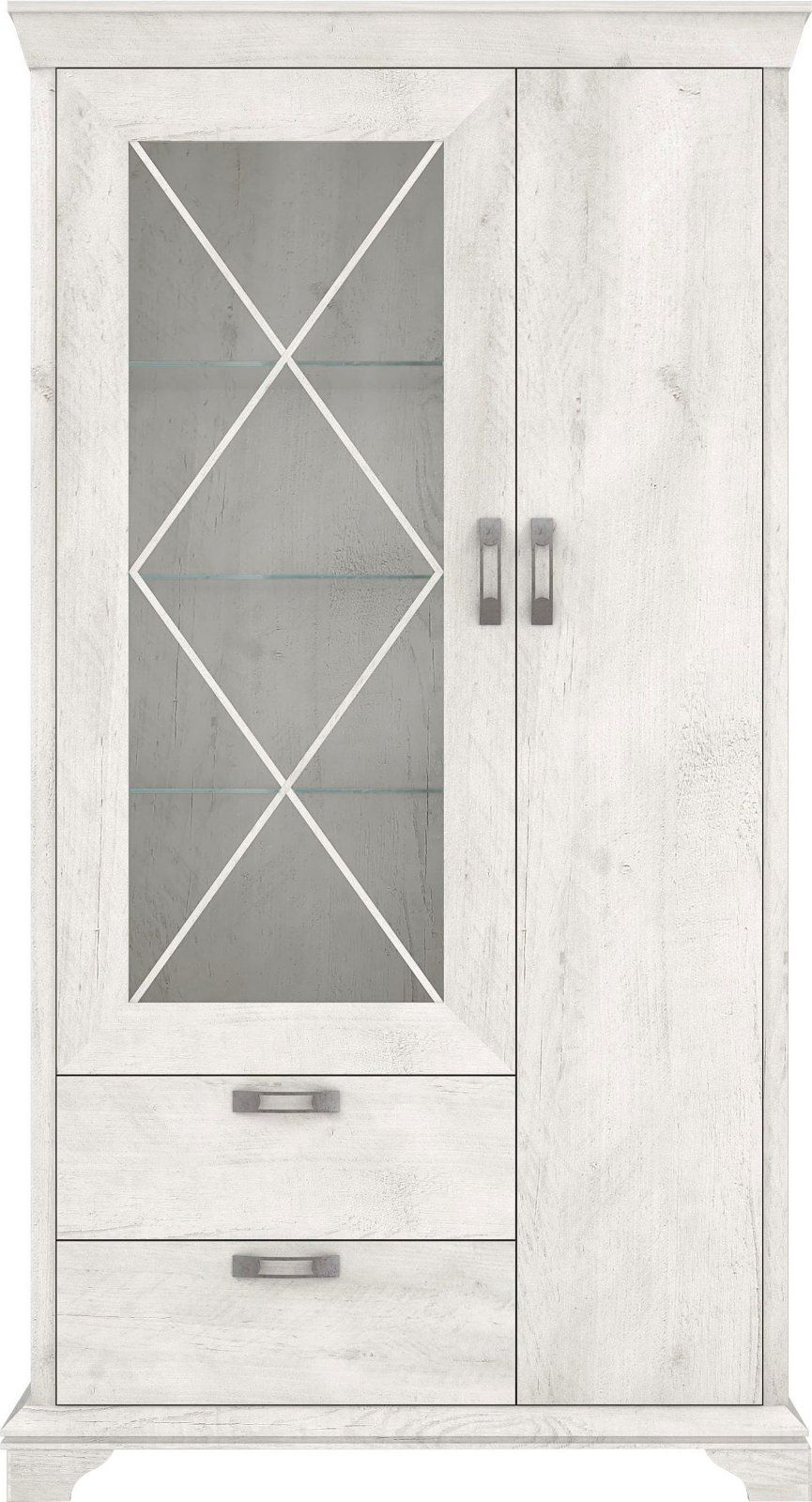 Vitrine »Kashmir« Breite 113 cm in Pinia Weiss