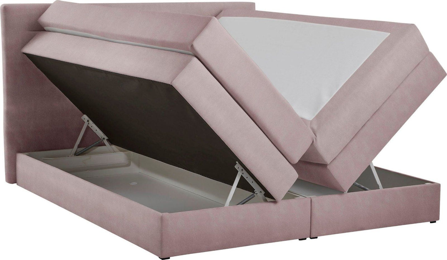 Schlafkomfort Boxspringbett »Berlin«, 180cm, inkl. Bettkasten und Topper