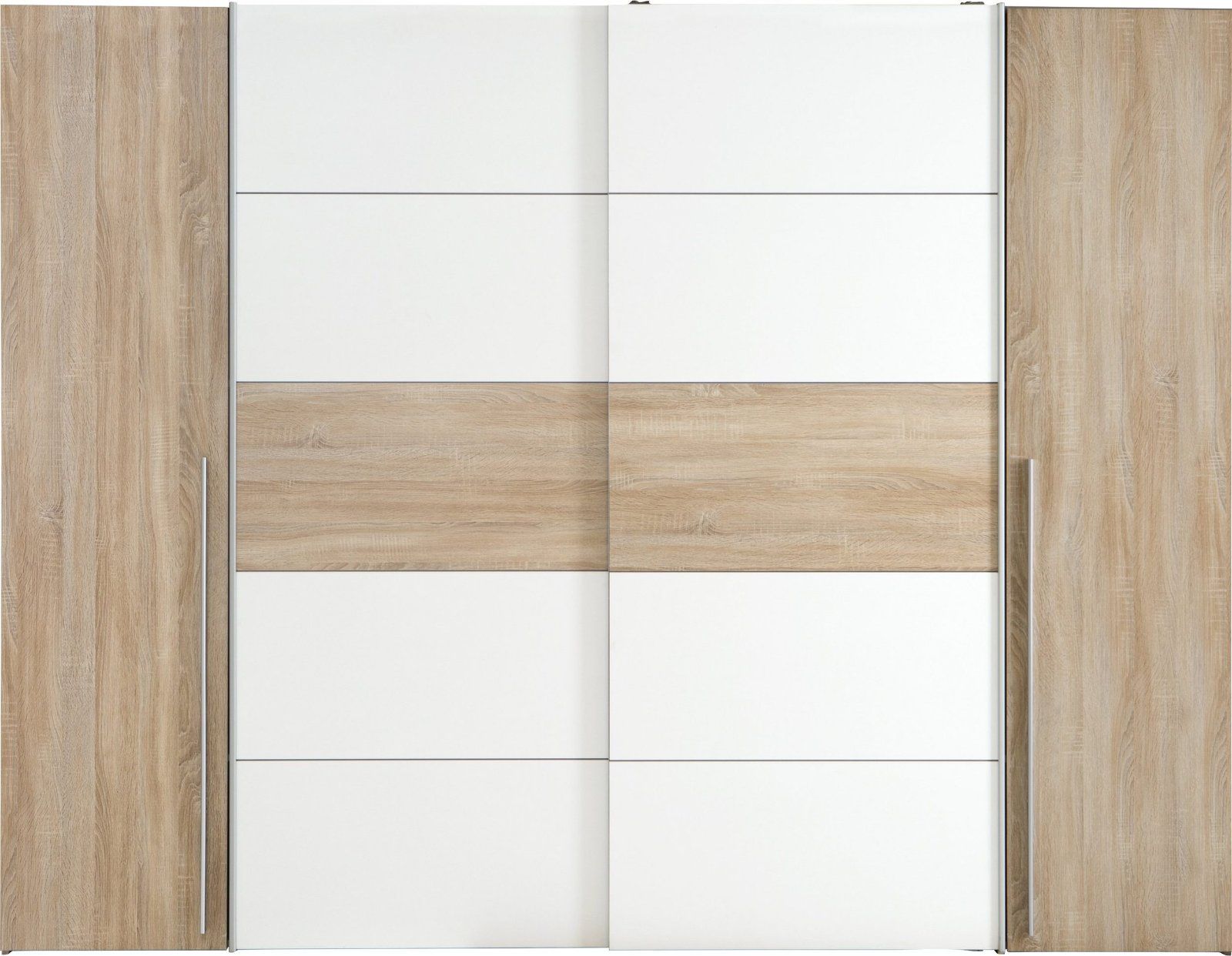 Dreh-/Schwebetürenschrank »Narago« Sonoma Eiche/Weiß