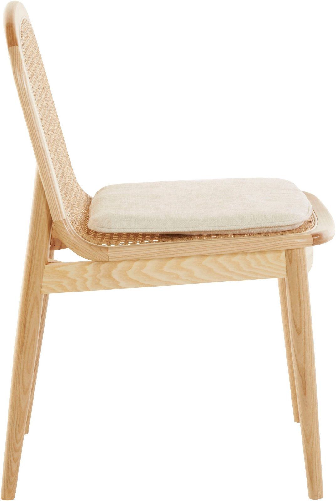 Essgruppe »Mavie« Set, 5-tlg Massivholz mit Rattaneinsatz