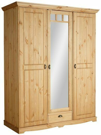 Home affaire Kleiderschrank »Claudia« 3-türig massiver Kiefer