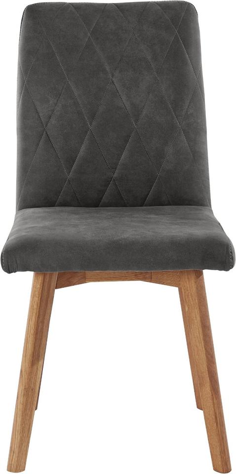 Esszimmerstuhl »Brest« 2er-Set Microfaser - Eiche Massivholz