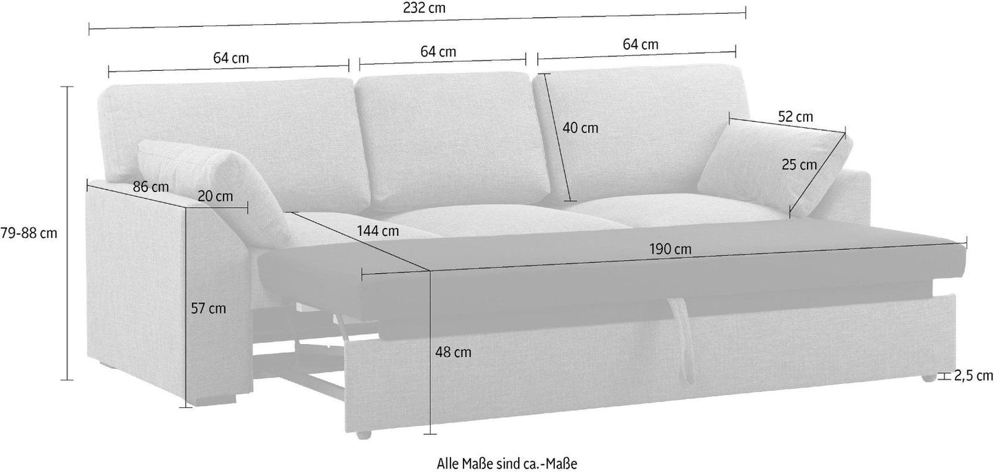 Premium collection by Home affaire Schlafsofa »Garda« in blau