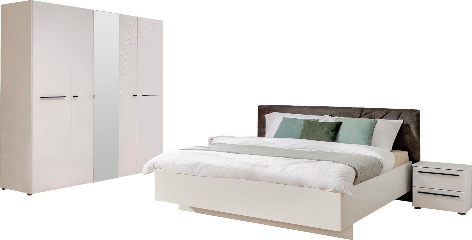 Schlafzimmer-Set »Ksanti«, (4-St) in Hochglanzoptik