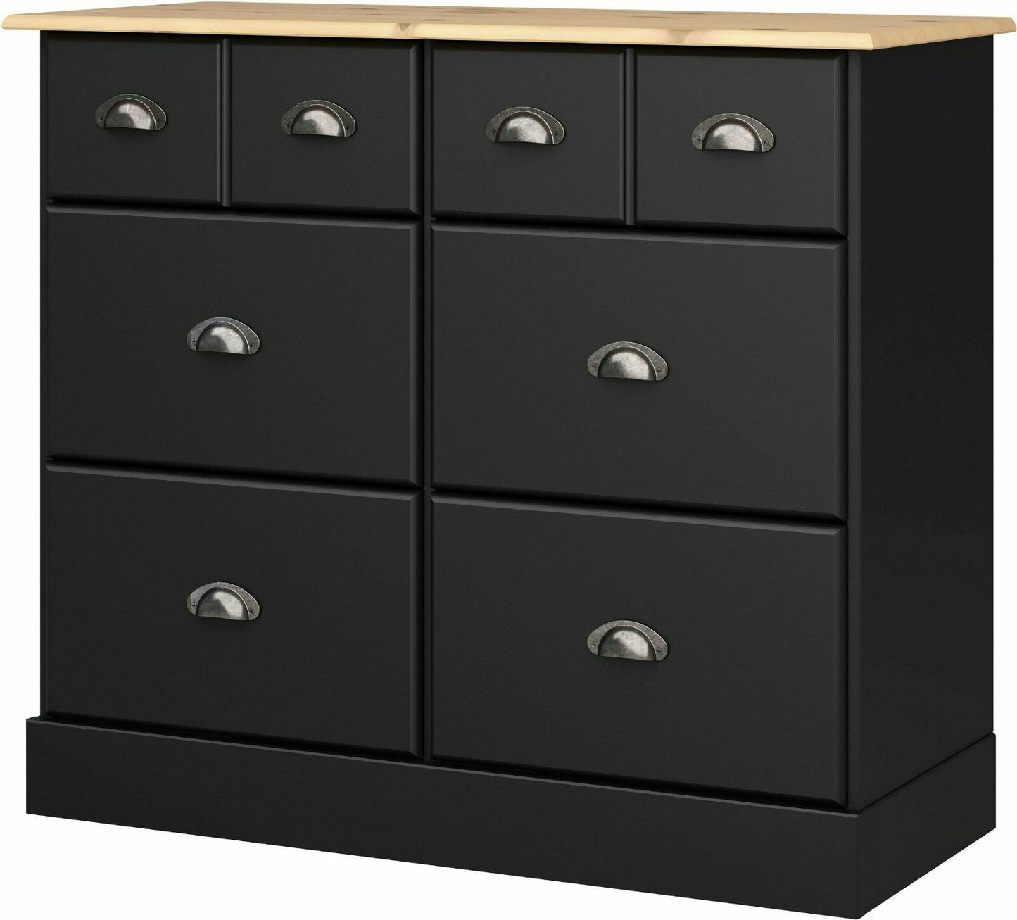 Home affaire Kommode »Nola«, Breite 91 cm in schwarz