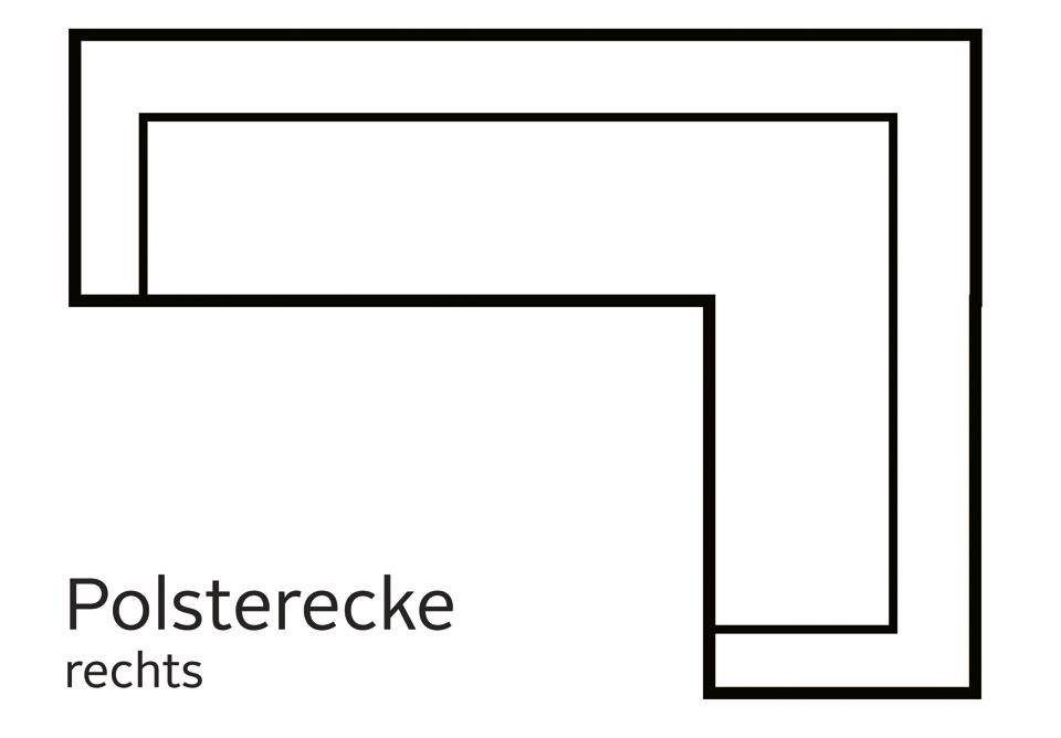 Ecksofa Pinto mit Hocker in Luxus-Microfaser Lederoptik braun