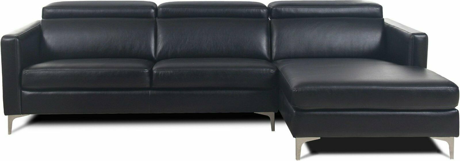 Places of Style Ecksofa in schwarzem Luxus-Kunstleder