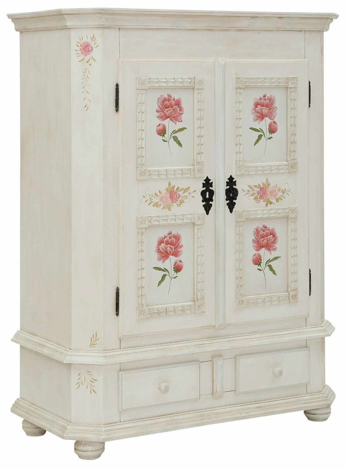 Highboard »Taunus« Massivholz -Fichte, mit schönem Blumenmuster