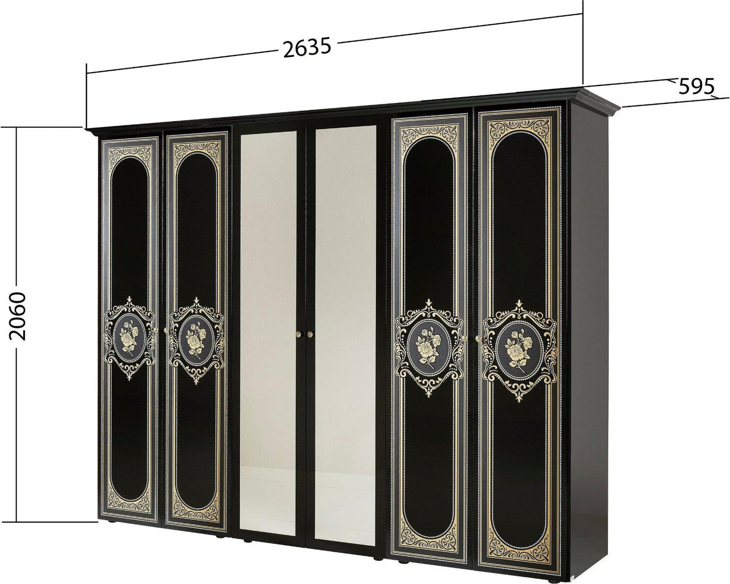 Schlafzimmer-Set »ALICE«, 4-tlg. italienischer Barock-Klassikstil