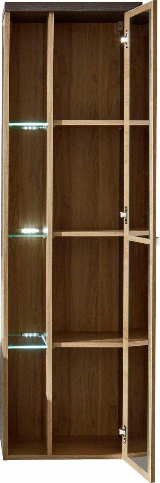 Badezimmer Hochschrank »Bay« mit innen verspiegelter Tür