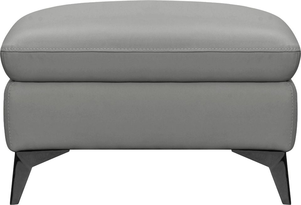 Places of Style Hocker Theron in Leder dunkelgrau