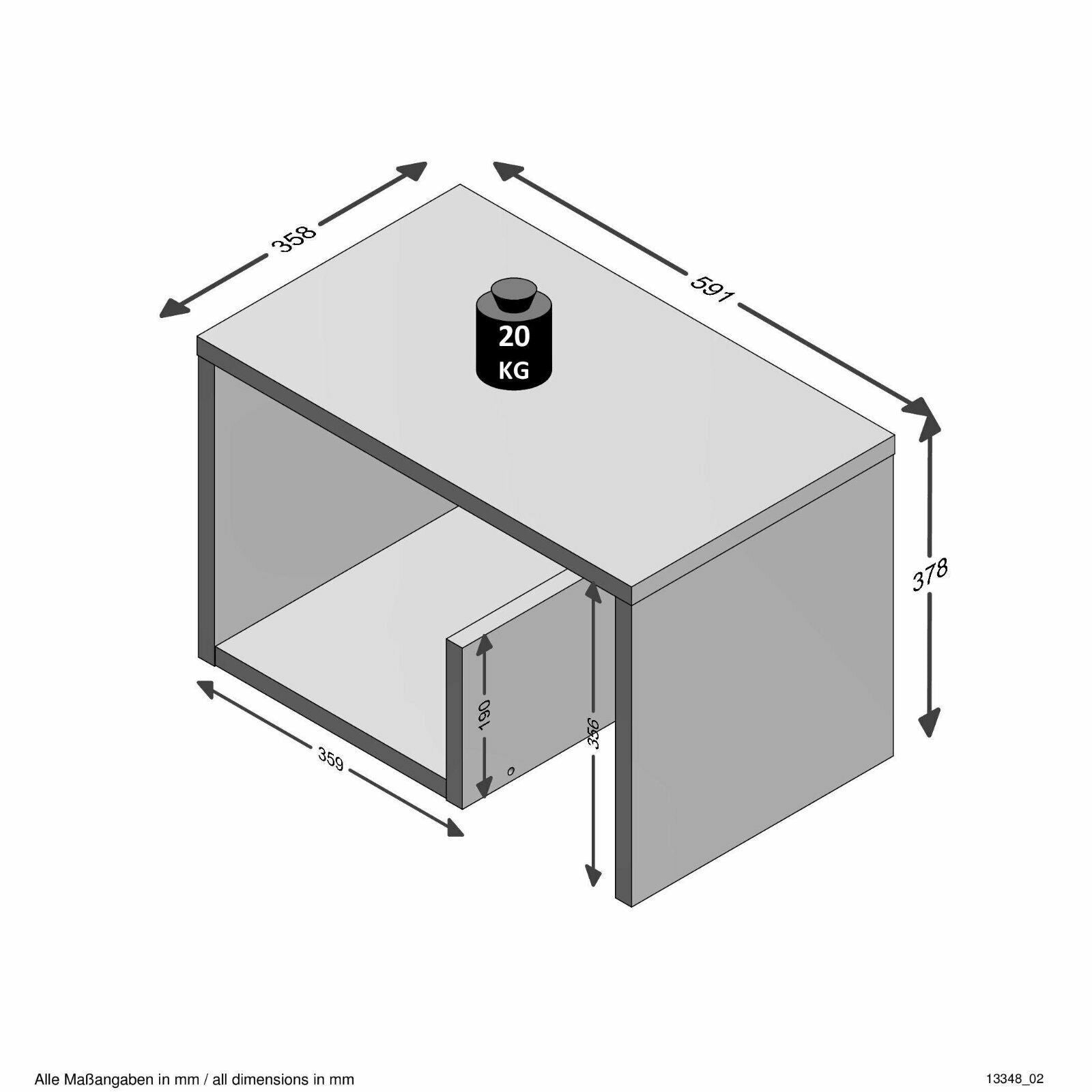 Beistelltisch »Mike« in Sandeichefarben